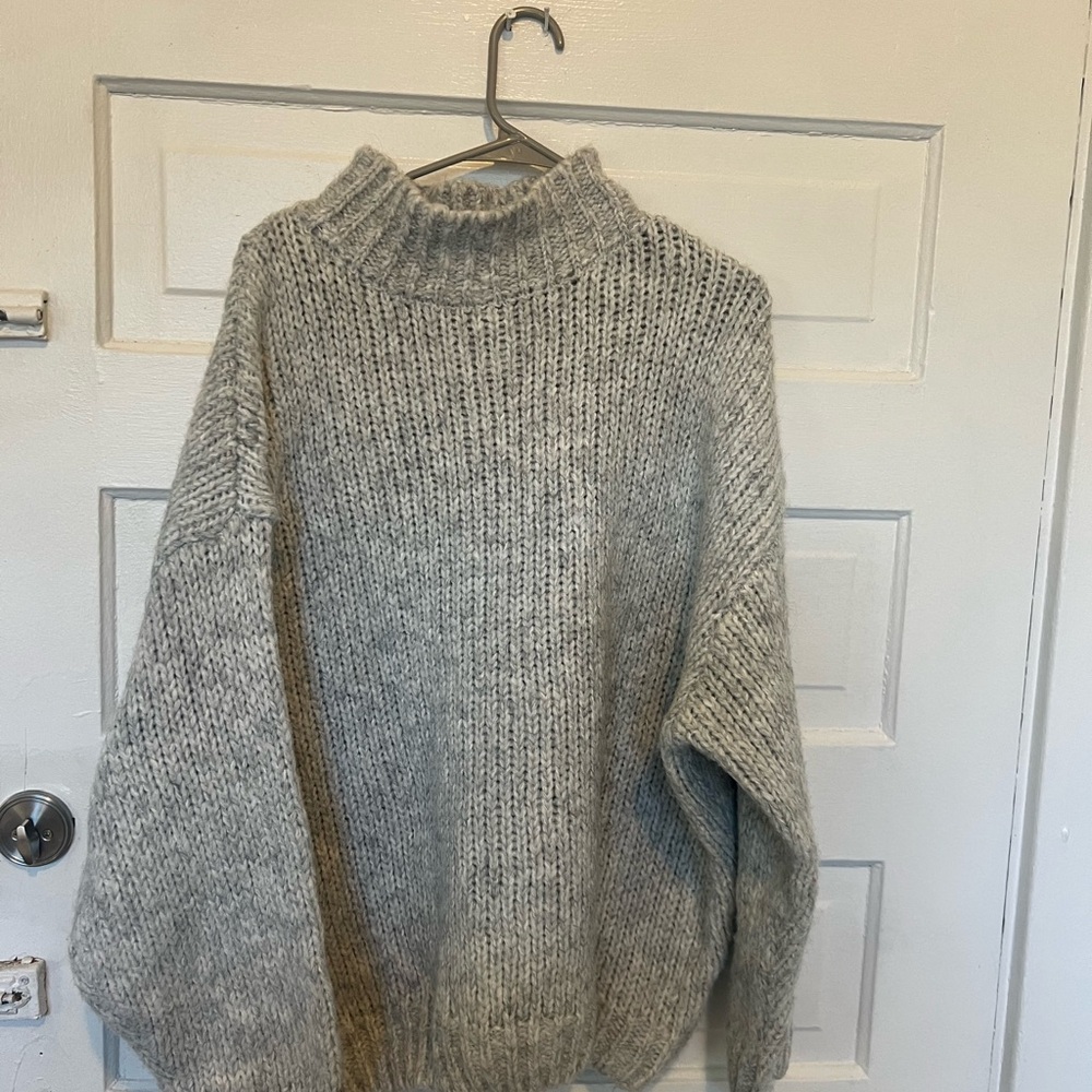 Gray Chunky Knit Sweater
